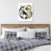 Witte tijger versus groene draak in de yin yang c canvas afdruk (Insitu (Slaapkamer))