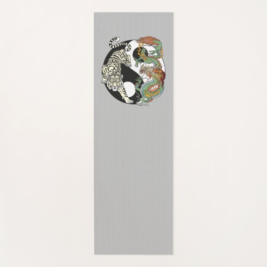 Witte tijger versus groene draak in yin yang yo yogamat (Voorkant)