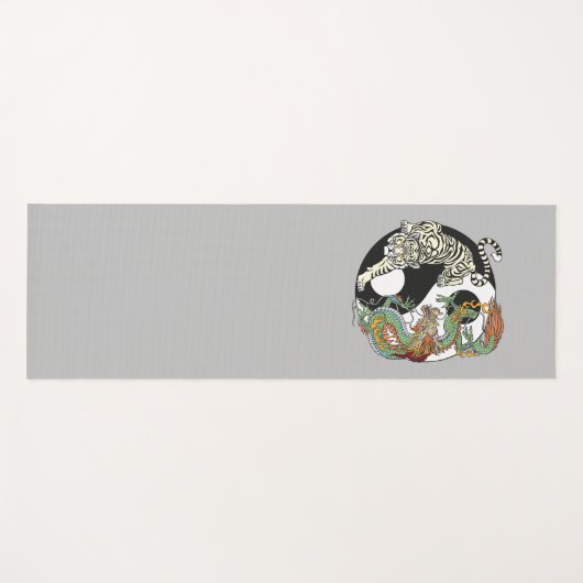 Witte tijger versus groene draak in yin yang yo yogamat (Voorkant (horizontaal))