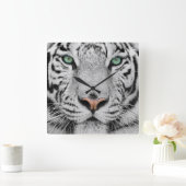 Witte tijger vierkante klok (Huis)
