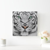 Witte tijger vierkante klok (Huis)