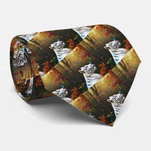 Witte tijger vlinder kussen, Stropdas