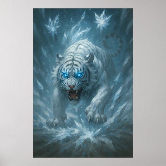 Witte Tijger Vorst – Keizer van het Bevroren Rijk Poster (Voorkant)