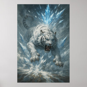 Witte Tijger – Vorstkoning IJsuitbarsting Afdaling Poster