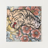 Witte tijger wandkleed (Voorkant (horizontaal))