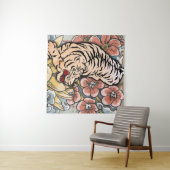 Witte tijger wandkleed (In Situ (horizontaal))