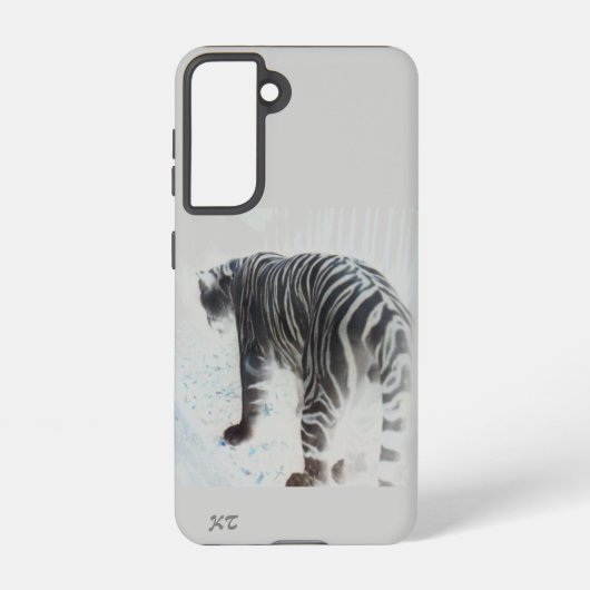 Witte tijger wild dier samsung galaxy hoesje (Achterkant)