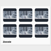 Witte Tijger Winter Woud Sticker (Vel)