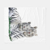 Witte tijgerdeken fleece deken (Voorkant (Horizontaal))