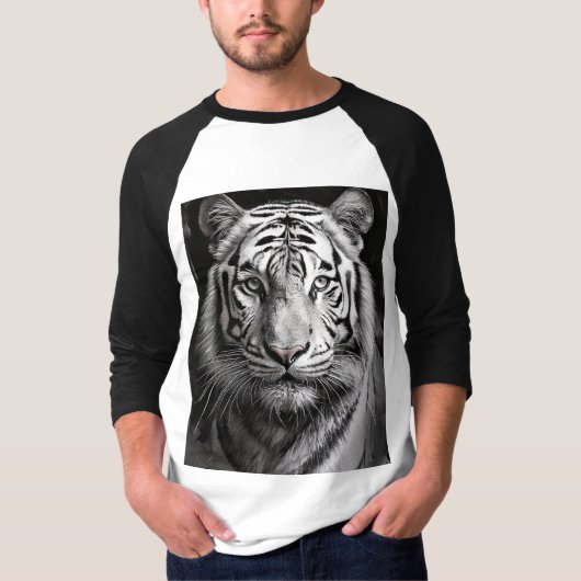 witte tijgerhoutskool t-shirt (Voorkant)