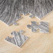 Witte Tijgerkop Natuur Esthetiek Legpuzzel (Zijkant)