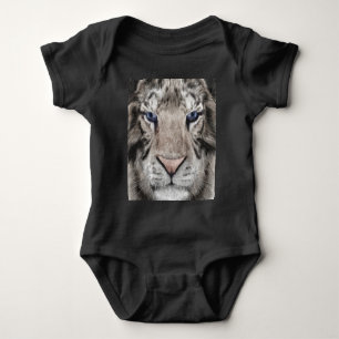 Witte Tijgerkop Wilde Dieren Esthetiek Romper