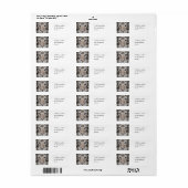 Witte Tijgerkop Wilde Schoonheid Etiket (Full Sheet)