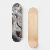 Witte Tijgerkop Wilde Schoonheid Persoonlijk Skateboard (Voorkant)