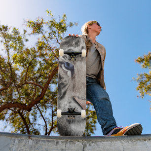 Witte Tijgerkop Wilde Schoonheid Persoonlijk Skateboard