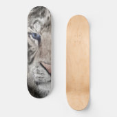 Witte Tijgerkop Wilde Schoonheid Persoonlijk Skateboard (Voorkant)