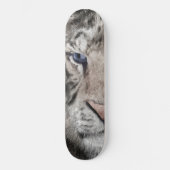 Witte Tijgerkop Wilde Schoonheid Persoonlijk Skateboard (Voorkant)