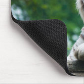Witte tijgermousepad muismat (Hoek)