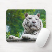 Witte tijgermousepad muismat (Met muis)