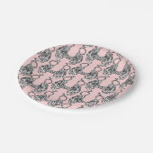 Witte tijgerpapieren Borden Papieren Bordje (Gekanteld)