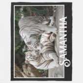 Witte tijgers fleece deken (Voorkant)