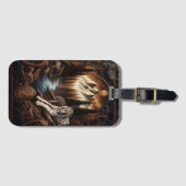 Witte tijgers in een bergstroom bagagelabel (Voorkant (horizontaal))