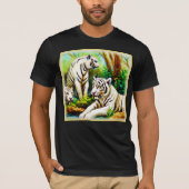 Witte tijgers in het Oerwoud. Bestel nu T-shirt (Voorkant)