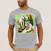 Witte tijgers in het Oerwoud. Bestel nu T-shirt (Voorkant)