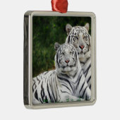 Witte tijgers metalen ornament (Rechts)