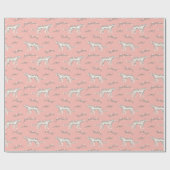 Witte tijgers patroon cadeaupapier (Vlak)