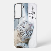 Witte tijgers samsung galaxy hoesje (Achterkant)