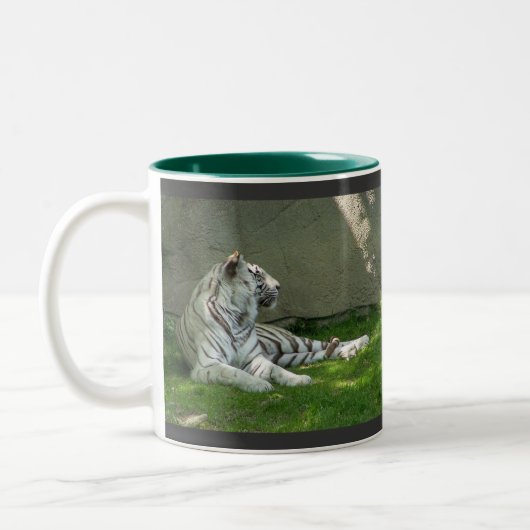 Witte tijgers tweekleurige koffiemok (Links)