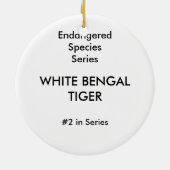 Witte tijgersiersoorten ~ bedreigde soorten keramisch ornament (Achterkant)