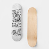 Witte tijgerskateboard skateboard (Voorkant)