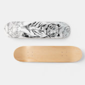 Witte tijgerskateboard skateboard (Horizontaal)