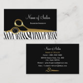 Witte tijgerstrepen met zwarte rode zwarte tinten  visitekaartje (Voorkant / Achterkant)