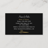 Witte tijgerstrepen met zwarte rode zwarte tinten  visitekaartje (Achterkant)