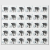 Witte tijgerwild cadeaupapier (Vlak)