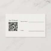 Witte Toffee QR-code Afspraak Architect Aangepast Visitekaartje (Achterkant)