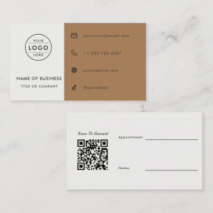 Witte Toffee QR-code Afspraak Architect Aangepast Visitekaartje