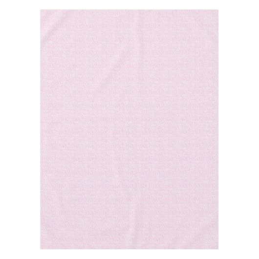 Witte tongpatroon van bladeren op zeer Bleek roze Tafelkleed (Voorkant)