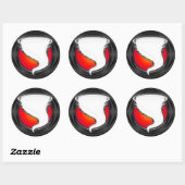 Witte tornado ronde sticker (Vel)