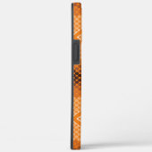Witte tot bruine cirkels op sinaasappel, die vierk Case-Mate iPhone case (Achterkant / Rechts)