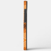 Witte tot bruine cirkels op sinaasappel, die vierk Case-Mate iPhone case (Achterkant / Links)