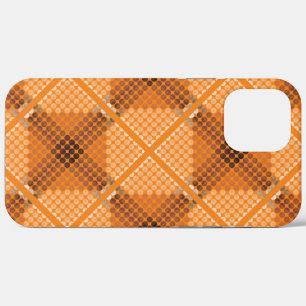 Witte tot bruine cirkels op sinaasappel, die vierk Case-Mate iPhone case