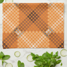 Witte tot bruine cirkels op sinaasappel, die vierk