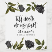 Witte Tot de Dood Ons Scheidt Roos Bruidsfeest Wijn Etiket (Enkel label)