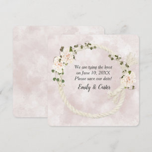 Witte Touw Met Hydrangea Boeketten Save The Date