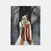 Witte Tovenaar Fleece Deken (Voorkant)