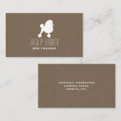 Witte Toy Poodle Silhouet Visitekaartje (Voorkant / Achterkant)